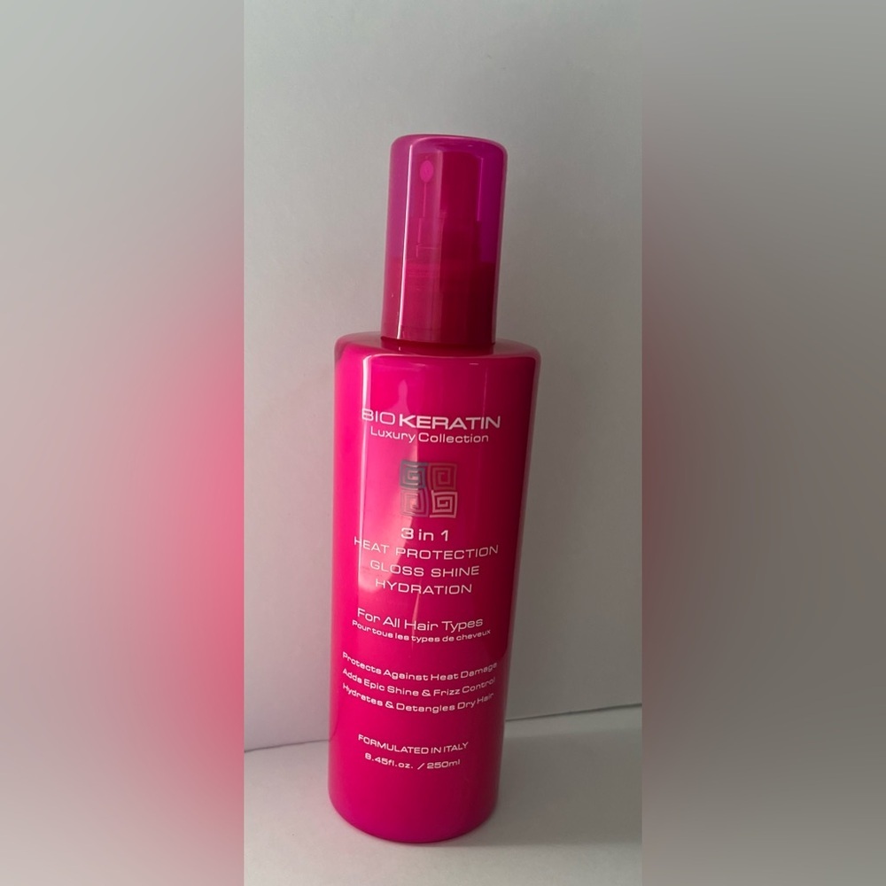 Bio Keratin 3-in-1 Heat Protection & Gloss Shine - Pink